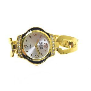 Cruise Club Women's Watch Gold Tone Rhinestone Detail